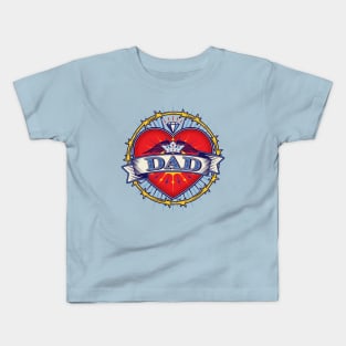 Ornamental Tattoo Style Heart - DAD Kids T-Shirt